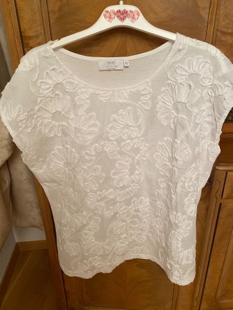 Sommer Bluse "Just White" Gr. 42, weiss. Neu !