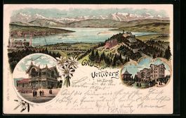 Litho Uetliberg bei Zürich, Hotel Uetli