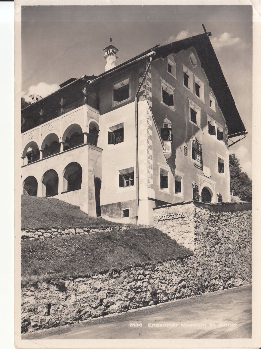 Cartoline postali: St. Moritz Engadiner Museum ca. 1940 – Usato da Bürglen TG venduto da StampGraf