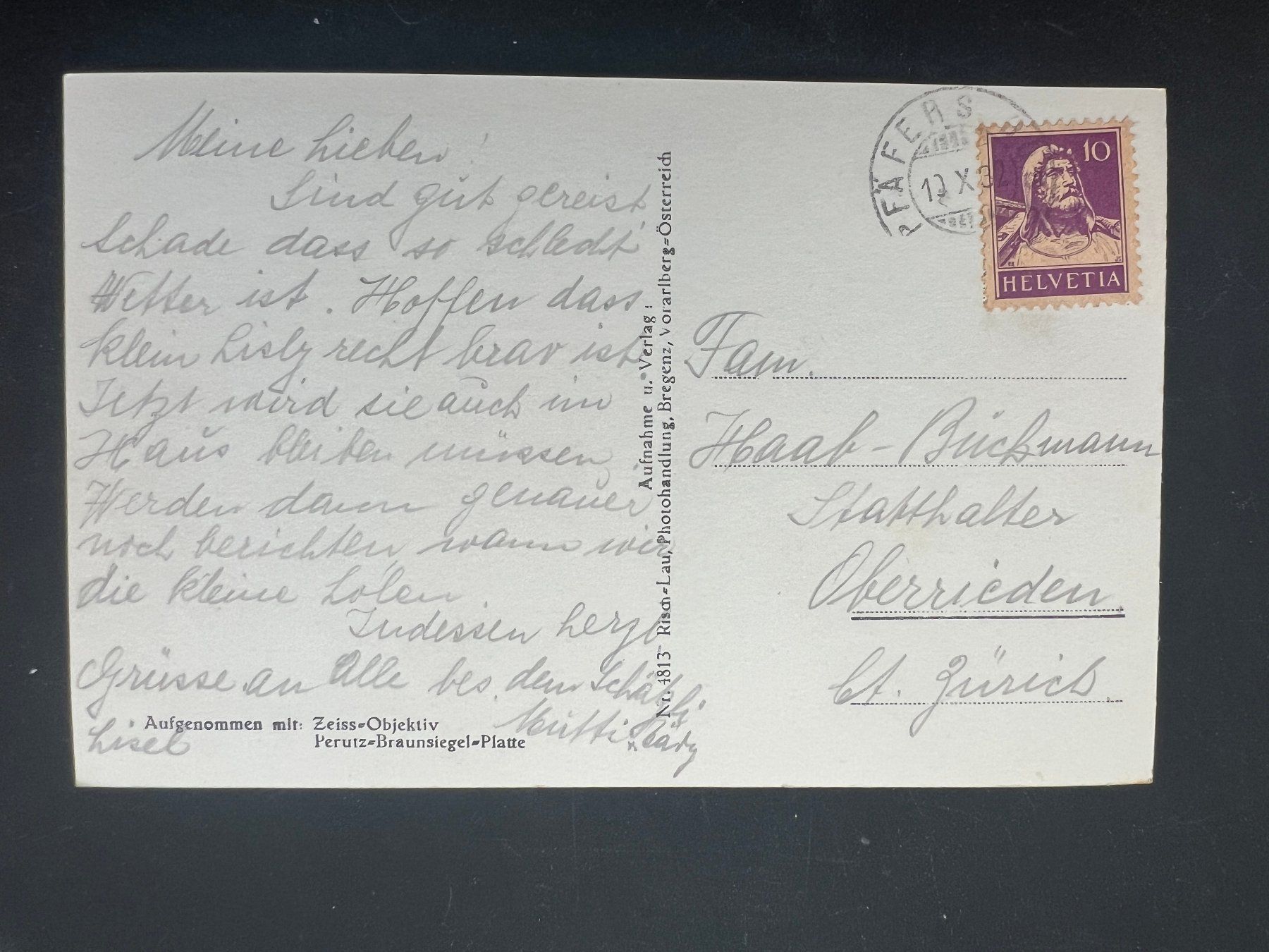 Cartoline postali: Pfäfers Dorf 1932 Ansichtskarte (V267) – Usato da Hinwil venduto da Sidi4 1