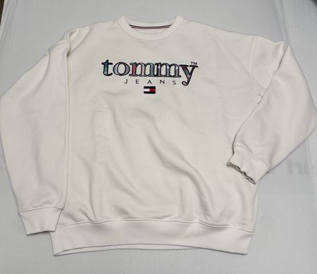 TOMMY JEANS W Oversize Tartan 1 Applique Crew, Grösse S, neu