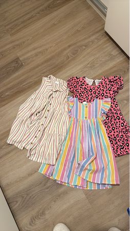 Three cute summer dresses, size 110