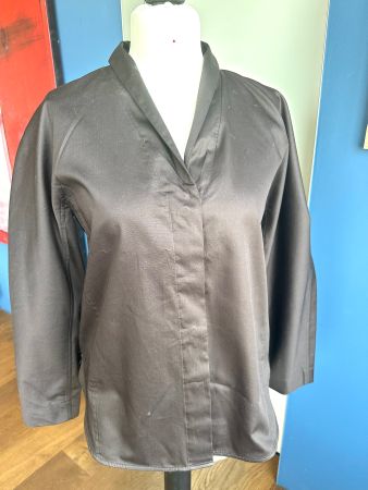 Dunkelbraune COS Bluse Gr 40