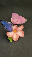 Violetter Porzellan-Schmetterling auf Blüte