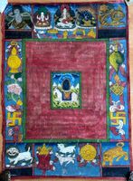 Antiker, asiatischer, Thangka original gemalt