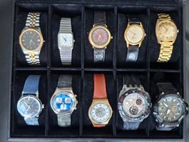Lot Uhren/Uhrensammlung 10x: Tissot, Certina, Eterna etc.