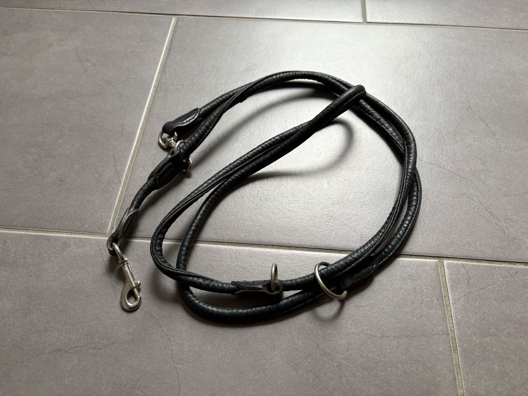 Leine & Halsband: Lederleine, 3-fach verstellbar – Gebraucht aus Brittnau von Arves