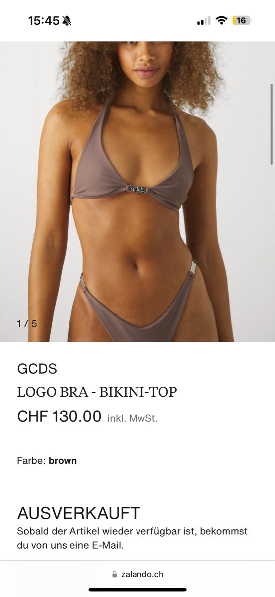 Costumi da bagno & Bikini: GCDS LOGO BRA - BIKINI-TOP - Orginalpreis 130.- – Nuovo e nell'imballaggio originale da Zürich venduto da luxuryoutlet1 5
