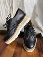 Leather lace up loafers 