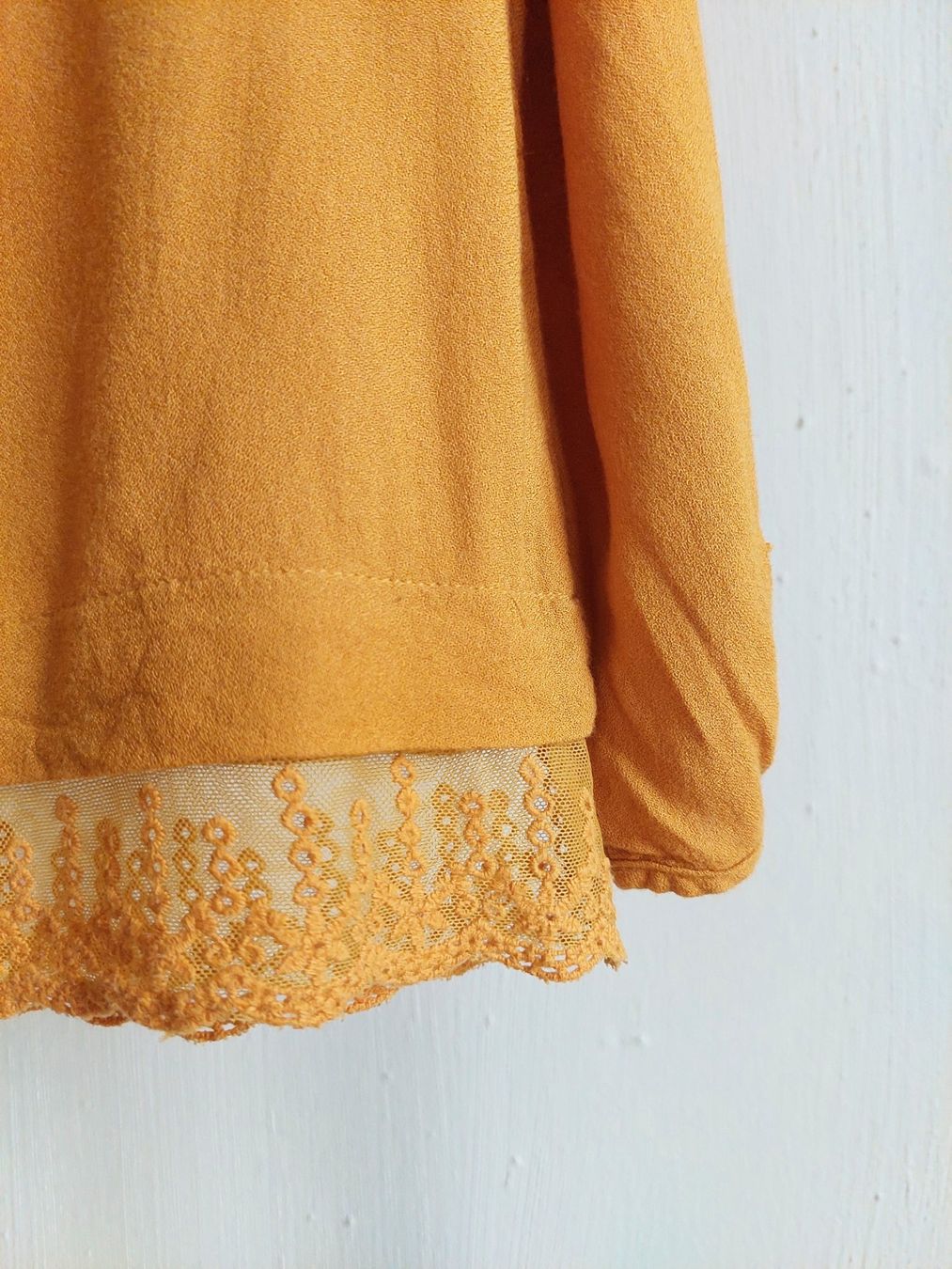 Bershka Camicette: Dunkelgelbe Bluse mit Spitze, BERSHKA, Gr. S – Usato da Sursee venduto da juliia_725 2