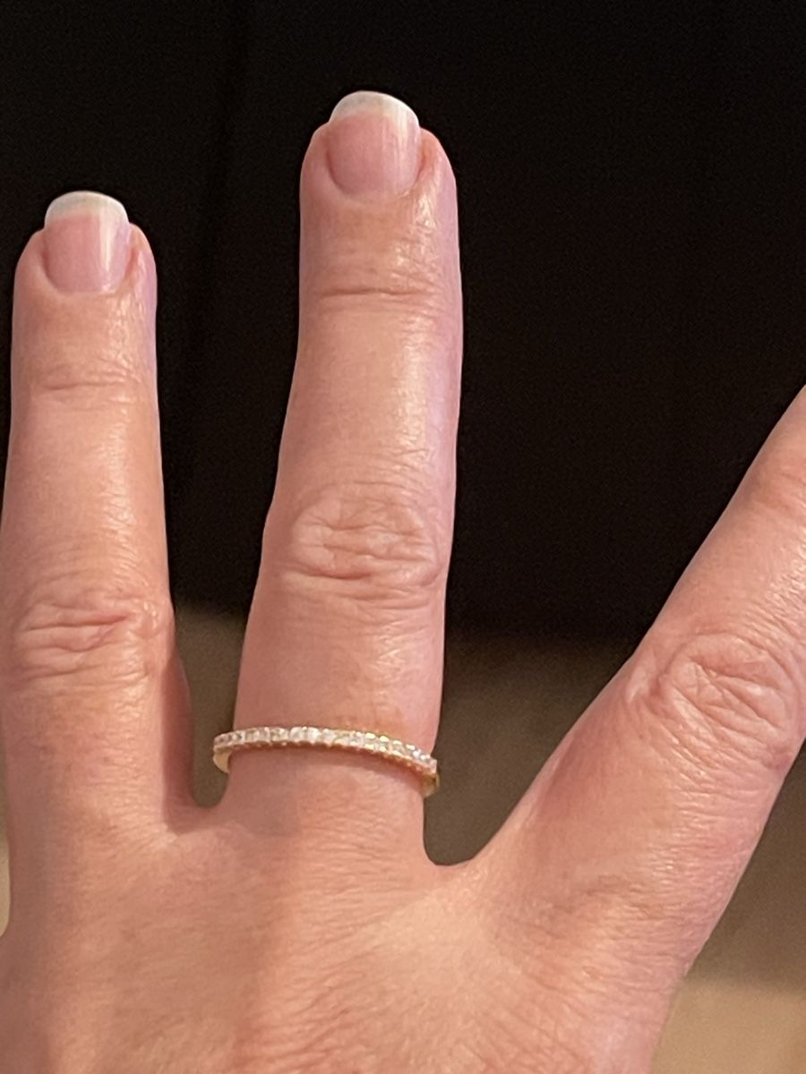 Ringe: Jolie Alliance plaquée or jaune 54 sertie pierres moissanite – Neu (gemäss Beschreibung) aus Kloten von Vermicelles 1