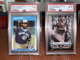 Cecil Fielder (PSA9) & Jackson Merill (PSA8) MLB