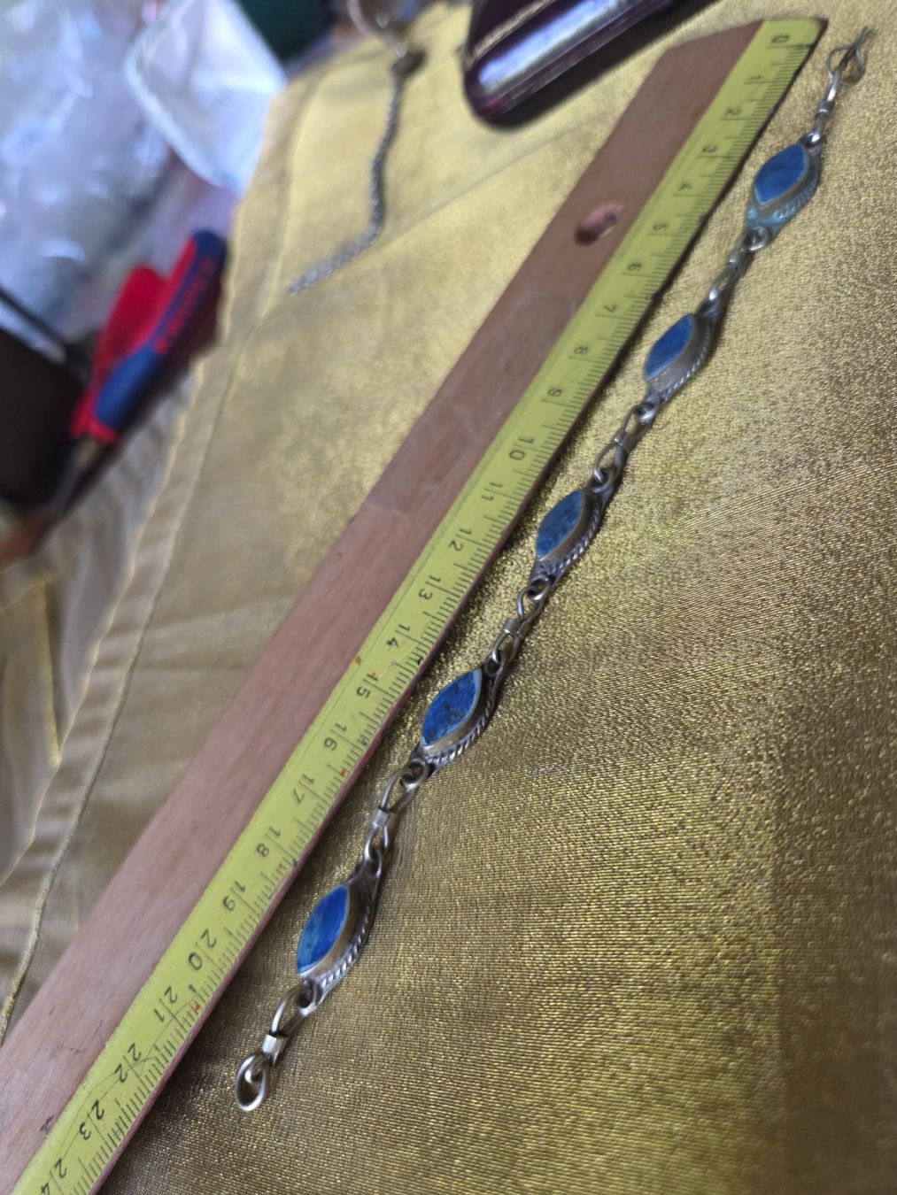 Bracciali & Braccialetti: Wunderschönes Armband mit edlem und echten Lapislazuli – Usato da Basel venduto da ivoli 5