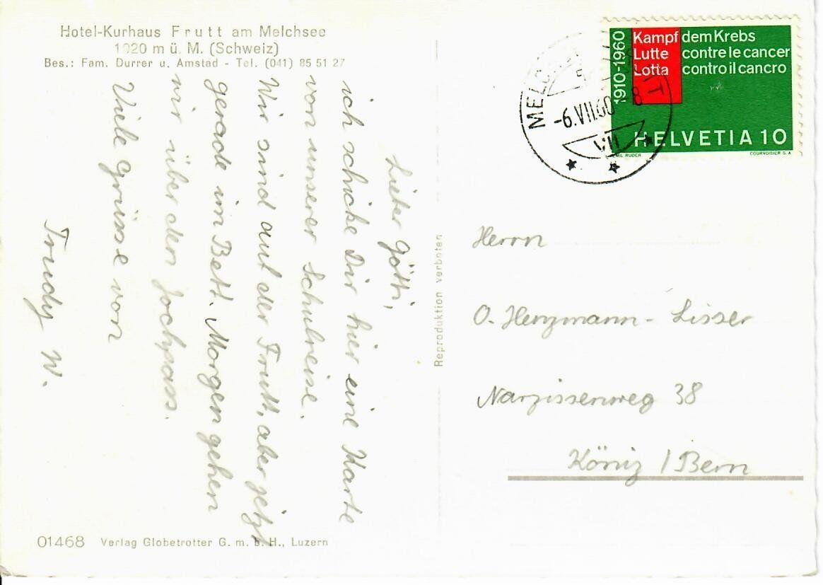 Cartoline postali: Melchsee - Frutt – Usato da Hochdorf venduto da Ziegel-16 1