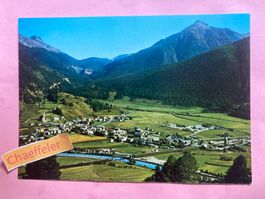 Zernez/Engadin. Blick gegen den Ofenpass und den Nationalpa.