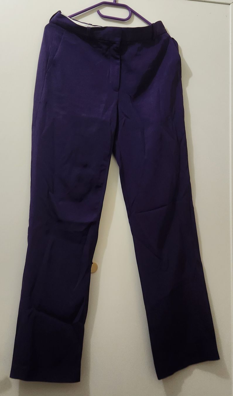 Sandro Hosen: Pantalon Sandro taille 36/38  violet 100% triacetate – Gebraucht aus Niedergösgen von Eva2410
