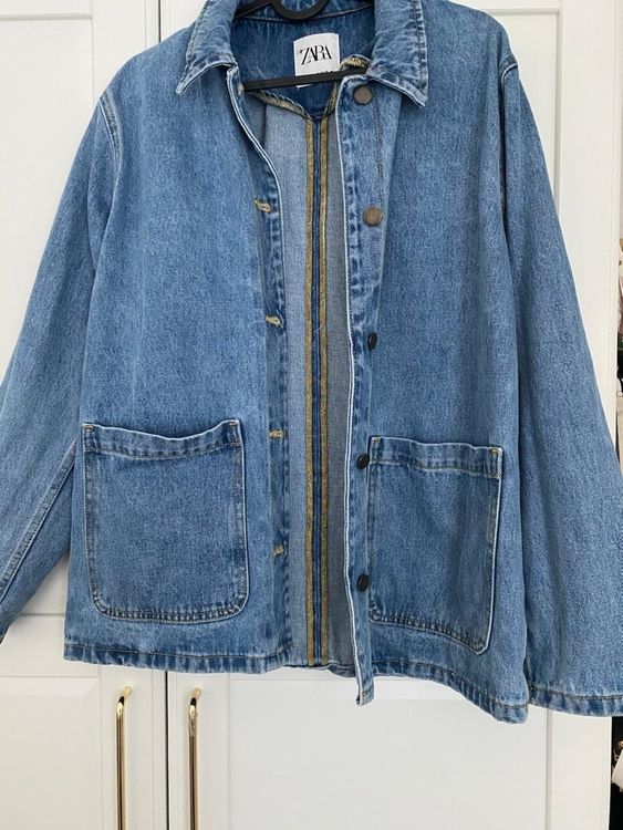 Zara Denim Jacket, Size XS, light wash, stylish fit (Neu (gemäss