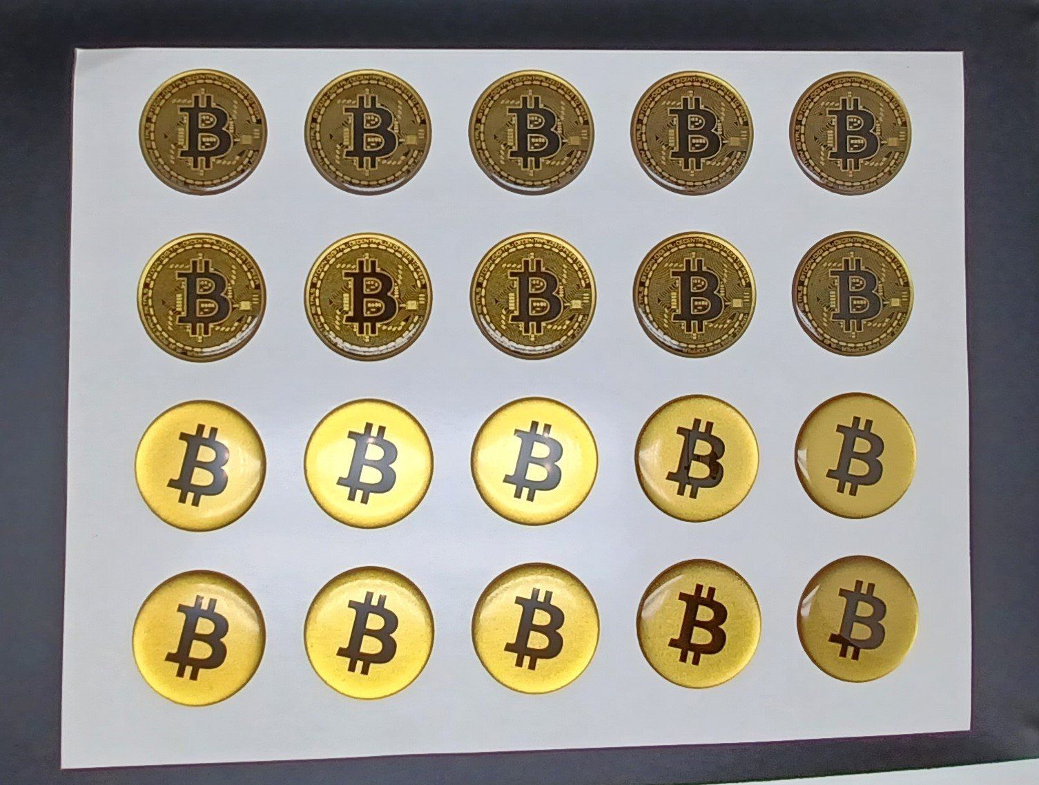 Aufkleber: Bitcoin Sticker  3D Effekt / 20 Stück BTC / 3,5 cm – Neu und originalverpackt aus Turbenthal von enjak