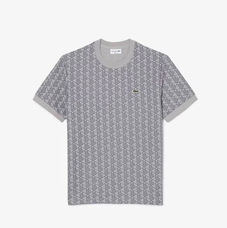 T-shirt Lacoste gris avec motifs taille FR 3/US S
