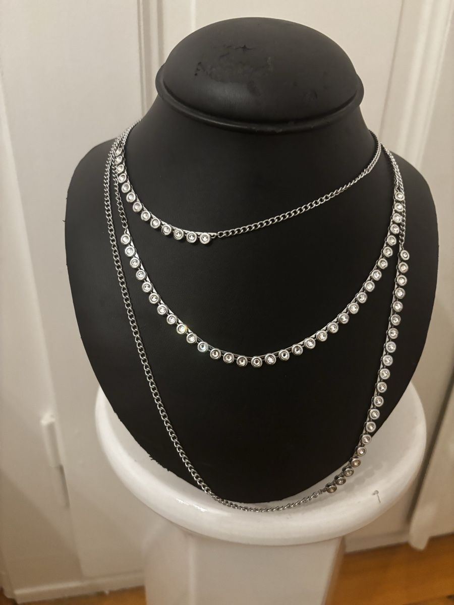 Ketten: Magnifique collier Swatch multi-rangs strass  – Neu (gemäss Beschreibung) aus Genève von ati_tj8f 1