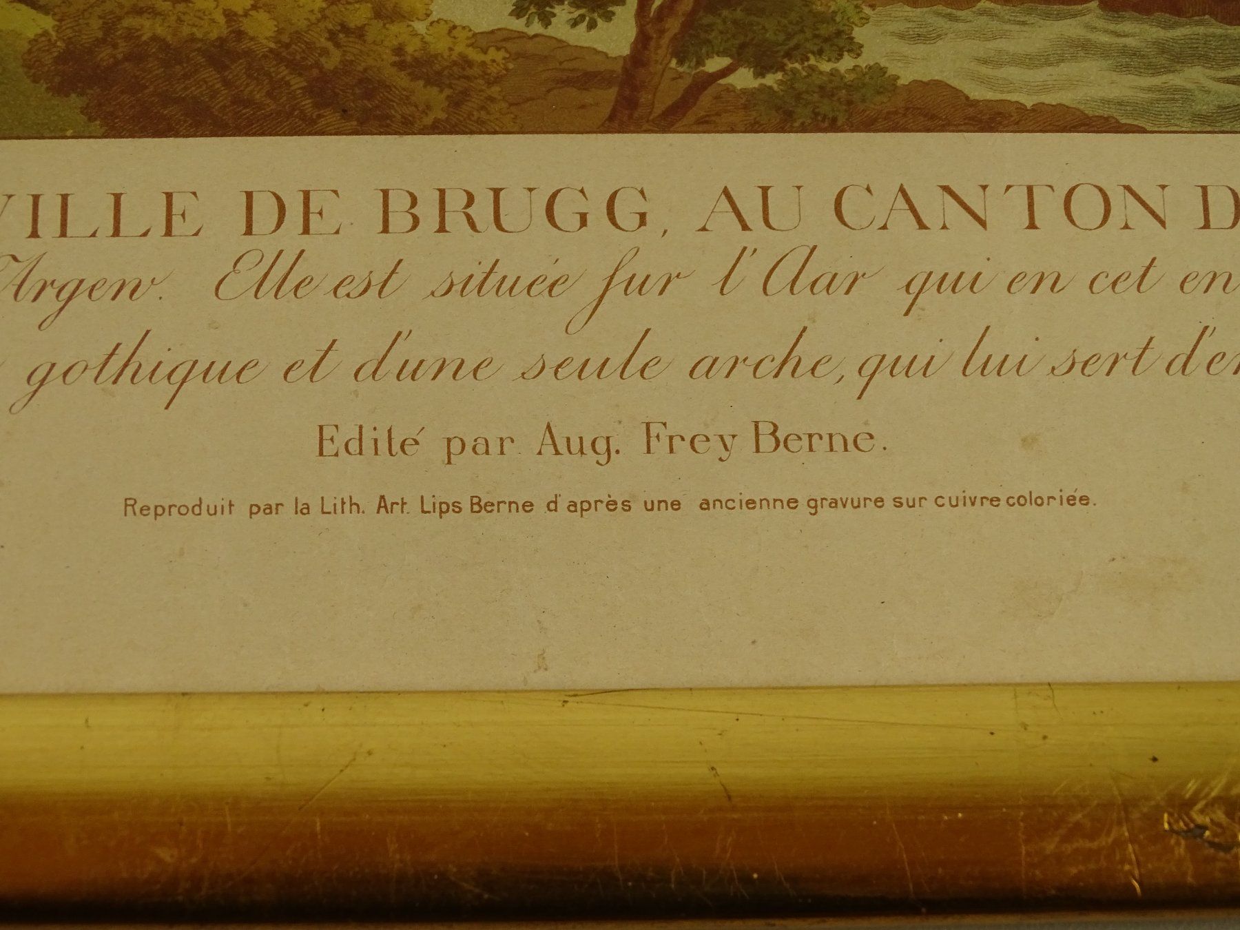 Incisioni: BRUGG FARBLITHOGRAPHIE UM 1890 – Usato da Grüningen venduto da Kartensammler 8