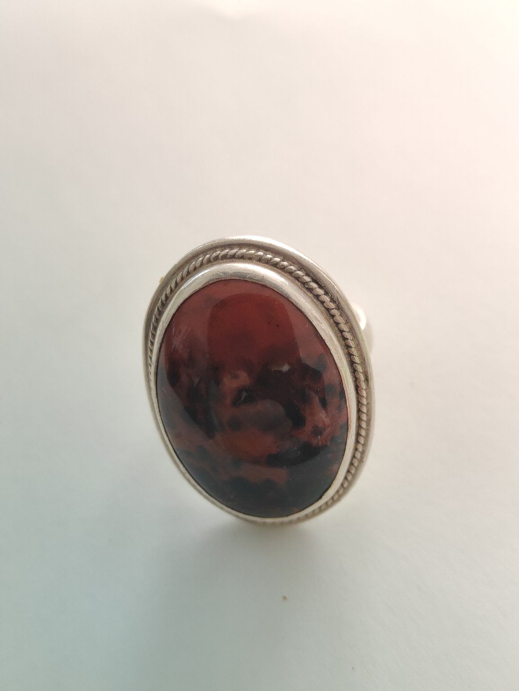 Anelli: Silberring mit schönem Edelstein, ca. Gr. 58 – Nuovo (secondo la descrizione) da Degersheim venduto da Kaschmir