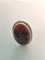Silberring mit schönem Edelstein, ca. Gr. 58