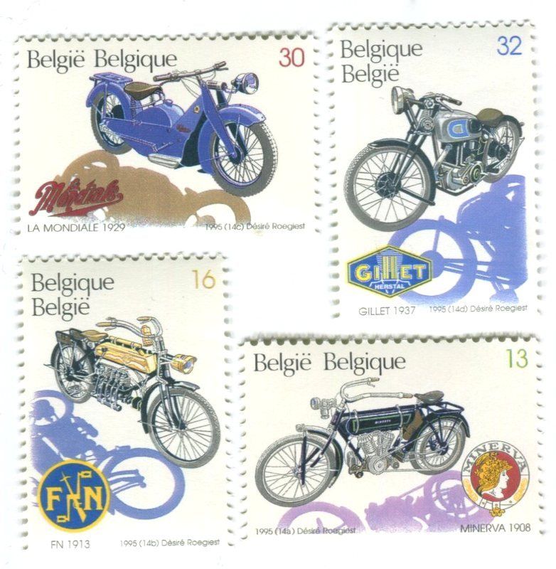 Tous les timbres: Briefmarken "Motorräder". Belgien – Neuf avec emballage d'origine à Basel par Butsch5