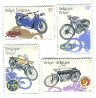 Briefmarken "Motorräder". Belgien