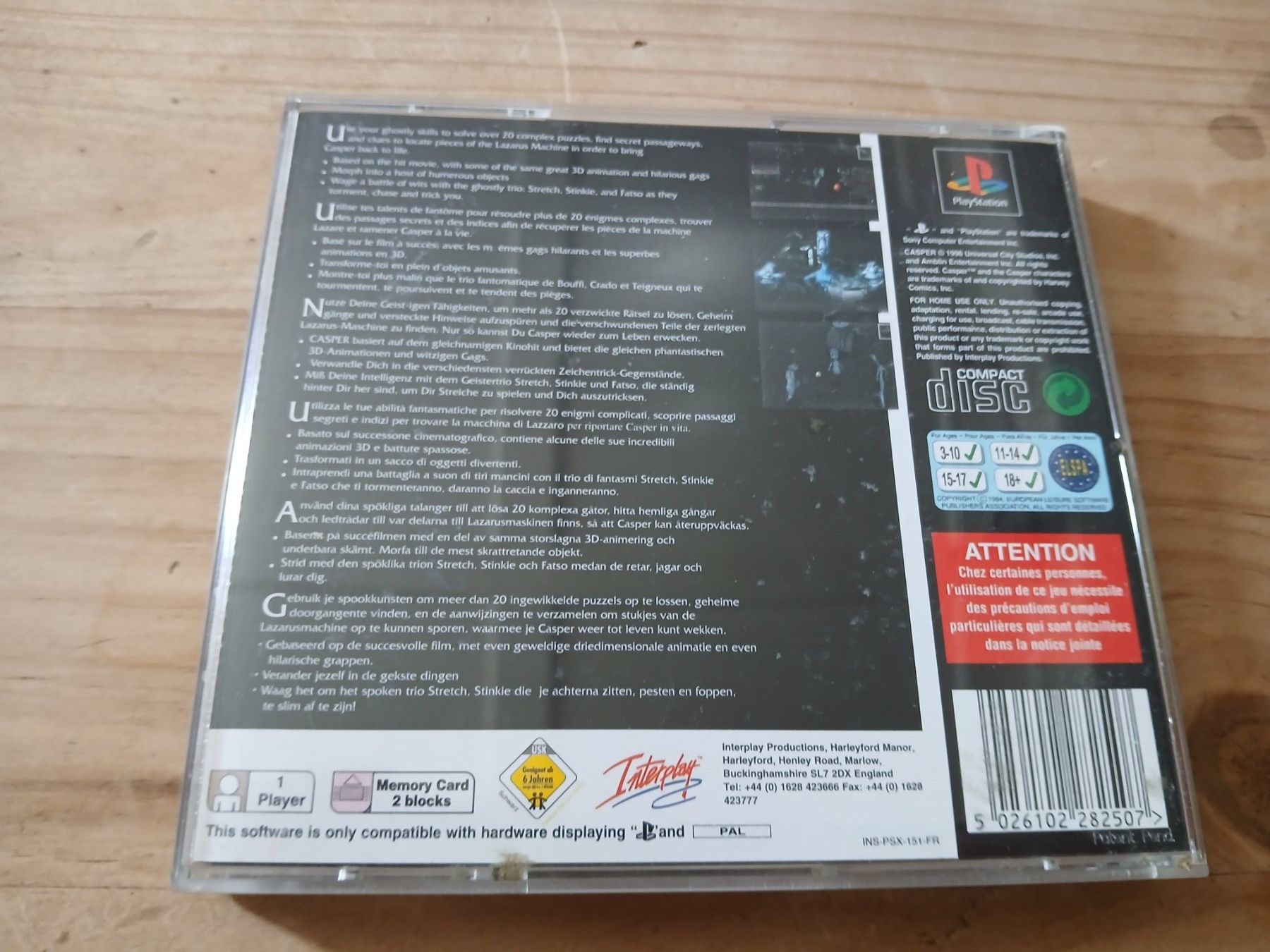 Sony Giochi: Casper Playstation 1 Top – Usato da Bütschwil venduto da VanZan 1