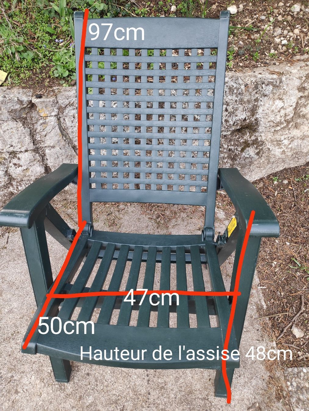 Stühle: Chaise pliante de jardin, assise large – Gebraucht aus Couvet von fat_kyl7 4