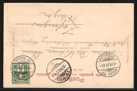Cartoline postali: AK Thalwil, Krankenasyl, Kirche, 1901 – Usato da Berlin venduto da bartko-reher 1