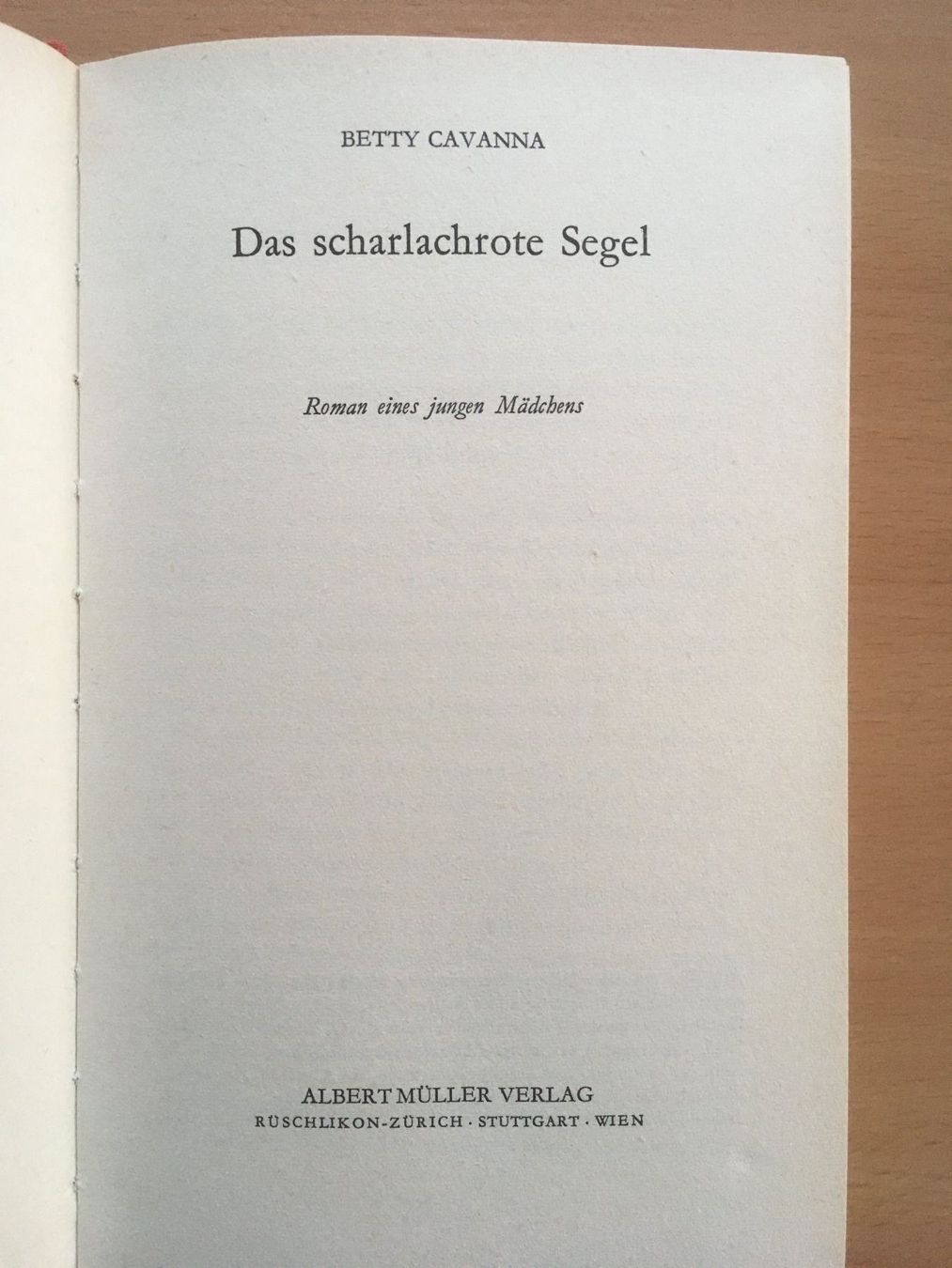 Libri: Das scharlachrote Segel; Betty Cavanna – Usato da Grenchen venduto da Kogi7 2