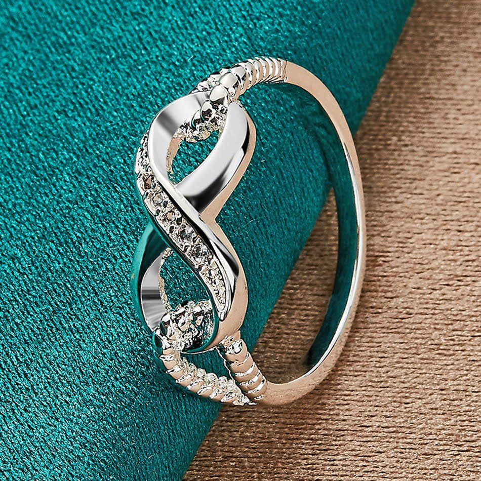 Anelli: Eleganter Ring, 925 versilbert, Gr. 7 – Nuovo (secondo la descrizione) da Grenchen venduto da dar_6d52 1
