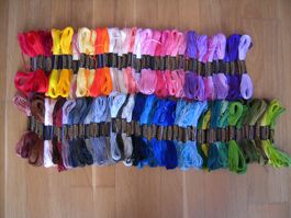 80 Stickfäden Stickgarn (80 verschiedene Farben!) Neu!