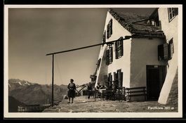 AK Faulhorn, Hotel Faulhorn mit Terrasse und Personen