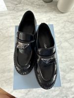 Prada Monolith Leather Loafers – Black, Size 36