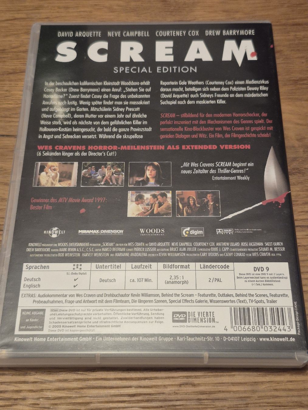 Tutti i DVDs: Scream - Special Edition (DVD) – Usato da Oberembrach venduto da giu_7ksd 3