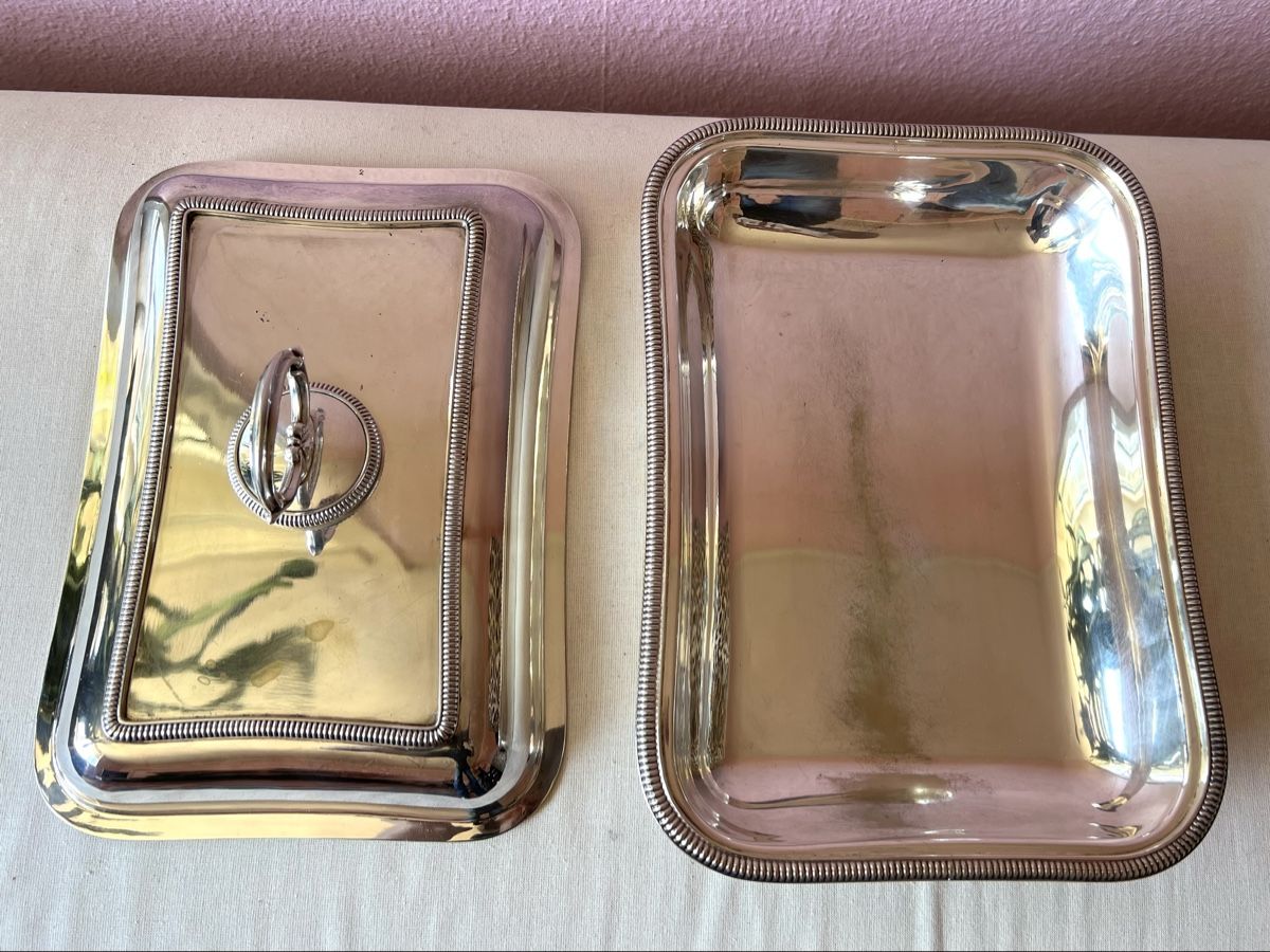 Ciotole: Silber Servierplatte mit Deckel. Defekt – Difettoso da Zürich venduto da juergarno 3