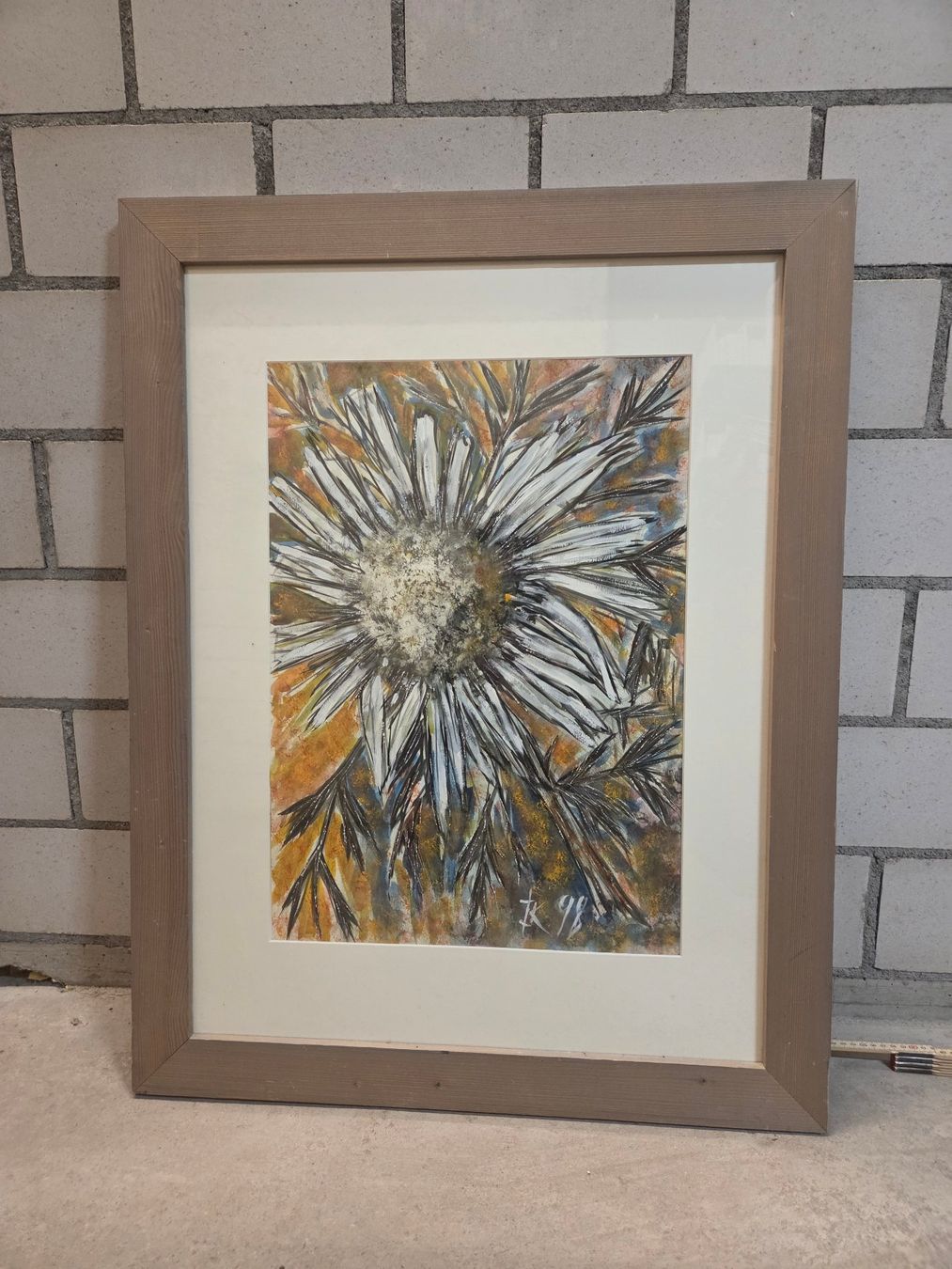 Dipinti: grosses Bild mit einer Blume (Distel) – Usato da St. Gallen venduto da Razoon77
