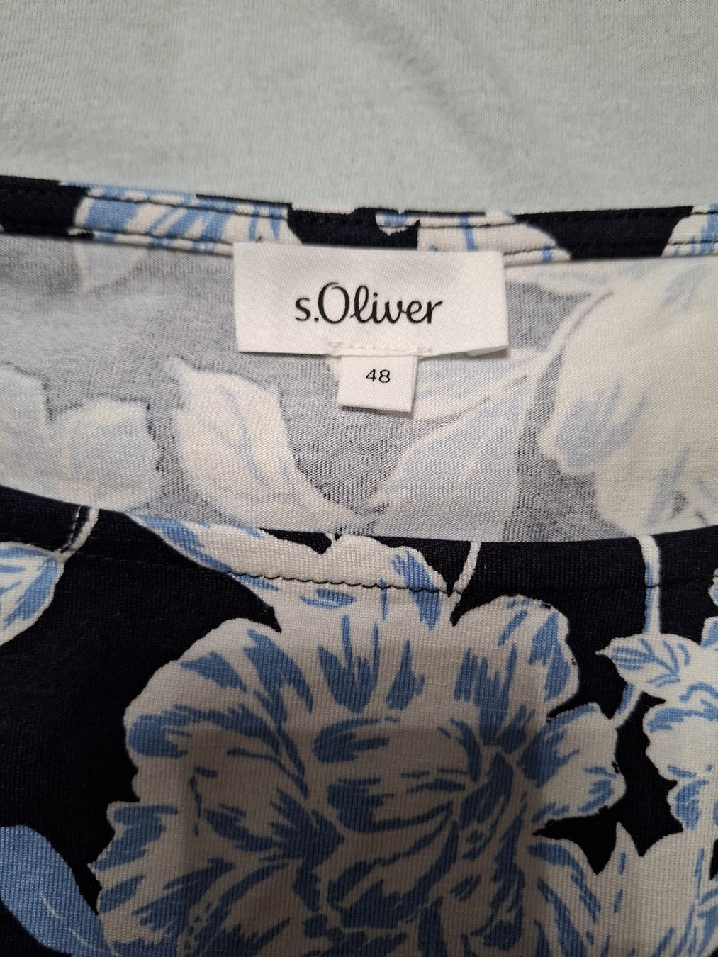 S.Oliver Camicette: s.Oliver Blusenshirt Gr. 48, blau gemustert – Usato da Urtenen-Schönbühl venduto da nerdgirl 1