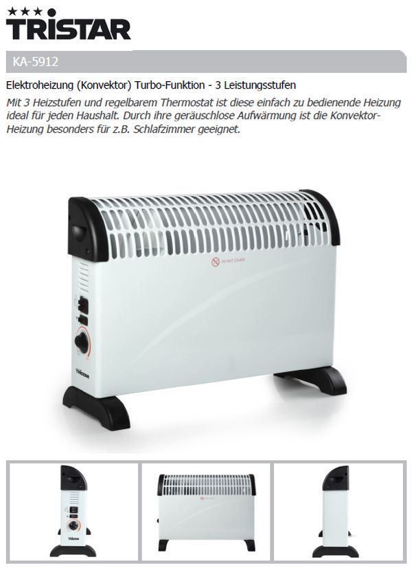 Heizgeräte: Elektroheizung (Konvektor) - KA-5912 – Neu und originalverpackt aus Opfikon von Trodat5430 1