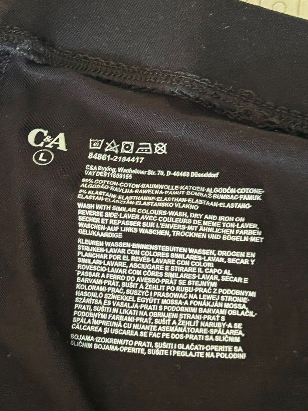 C&A Leggings: Leggings neri cotone C&A tg.L – D'occasion à Melano par H-Sara 1