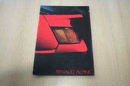 Renault Alpine V6 & Turbo Prestige Prospekt 1985 Französisch