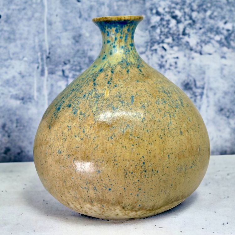 Très joli vase en grès émaillé manufacture de Pierrefonds,époque art