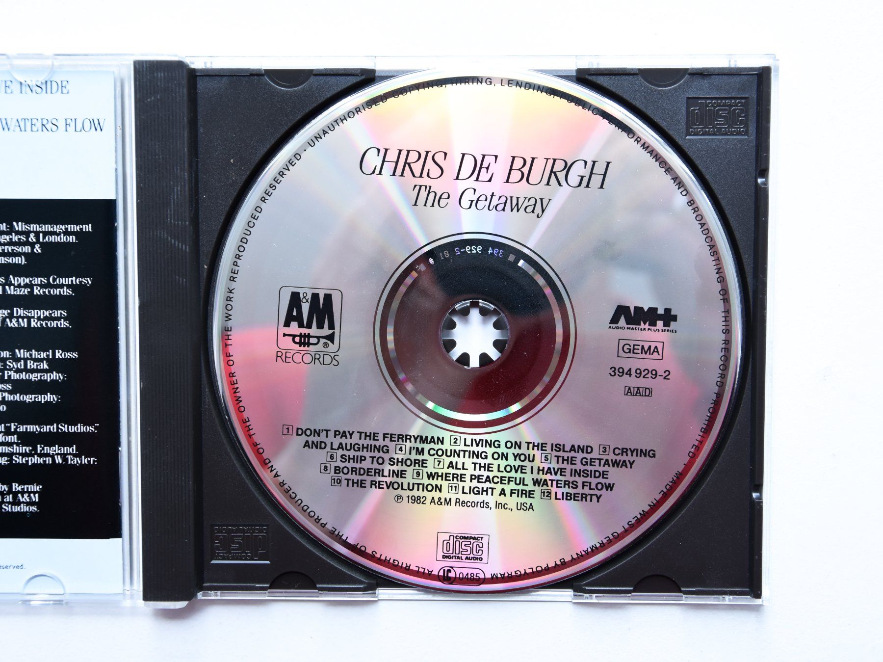 CD: Chris de Burgh ‎- The Getaway – Nuovo (secondo la descrizione) da Belmont-sur-Yverdon venduto da ag97 1
