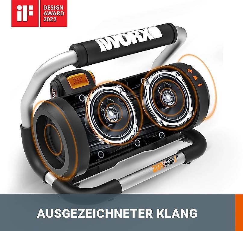 Casse acustiche: WORX WX009.9 Bluetooth Akku-Lautsprecher – Nuovo e nell'imballaggio originale da Buttisholz venduto da buttiholli