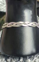 Bracciale donna argento intrecciato regolabile