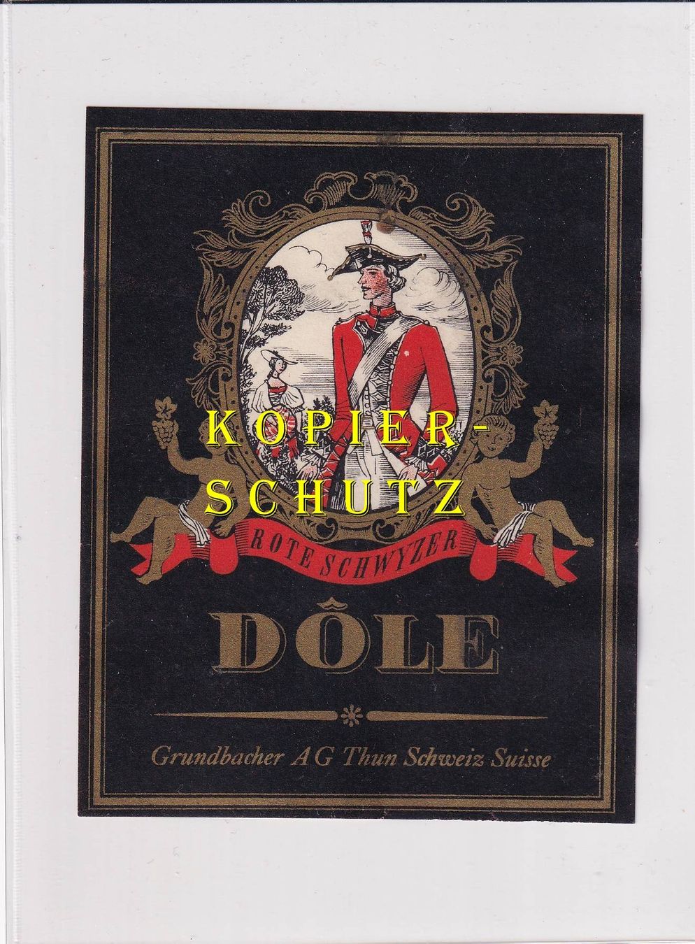 Carta: Etikette - Dôle "Rote Schwyzer" /bd – Usato da Hombrechtikon venduto da Rudolf07