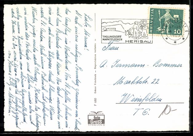 Cartoline postali: St. Anton /App., Flugaufnahme mit Obereg – Usato da Berlin venduto da bartko-reher 1